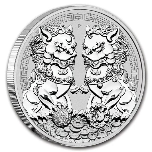 1 UNZE 999 SILBER - CHINA FOO DOG - SILBERMÜNZE