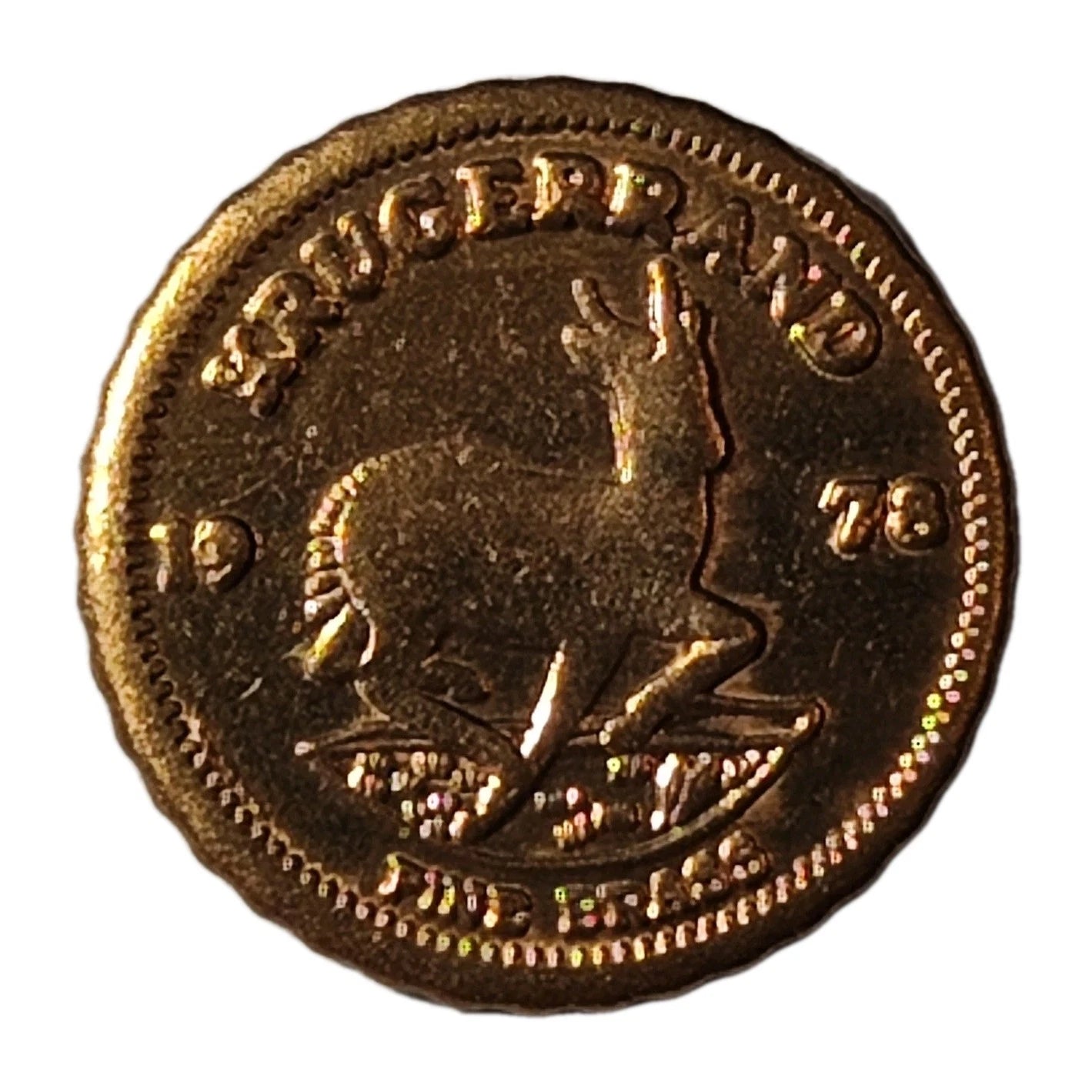 MINIATUR MEDAILLE - AFRIKA KRÜGERRAND 1978 - MESSING