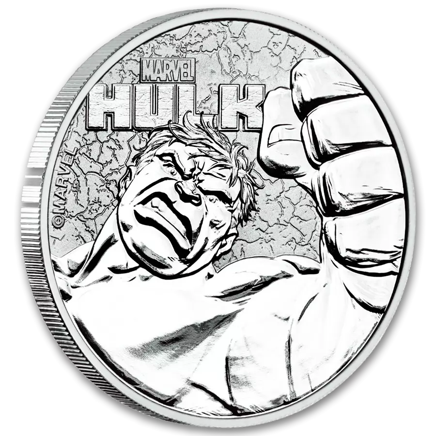 1 UNZE 999 SILBER - HULK / MARVEL - SILBERMÜNZE