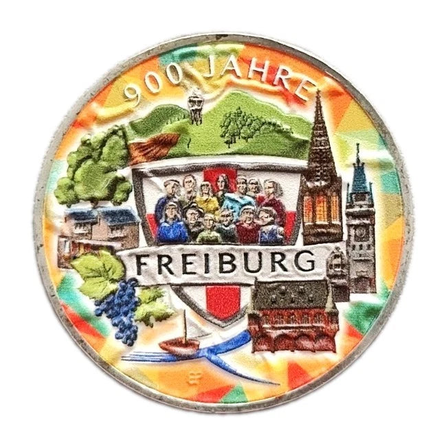 20 Euro Silbermünze - BRD - 900 Jahre Freiburg 2020 - koloriert