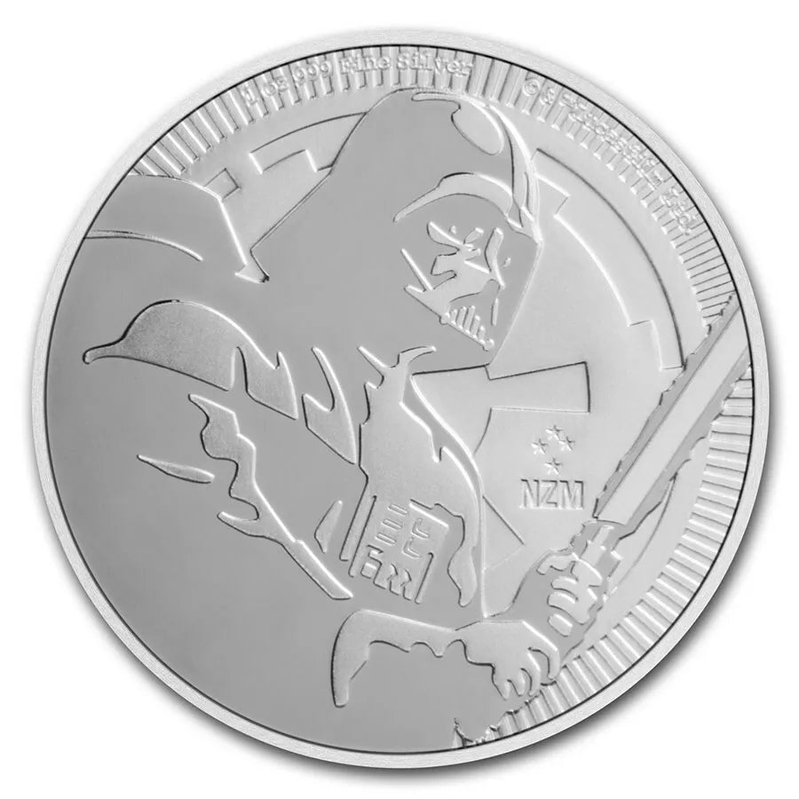 1 UNZE 999 SILBER - STAR WARS / DARTH VADER - SILBERMÜNZE