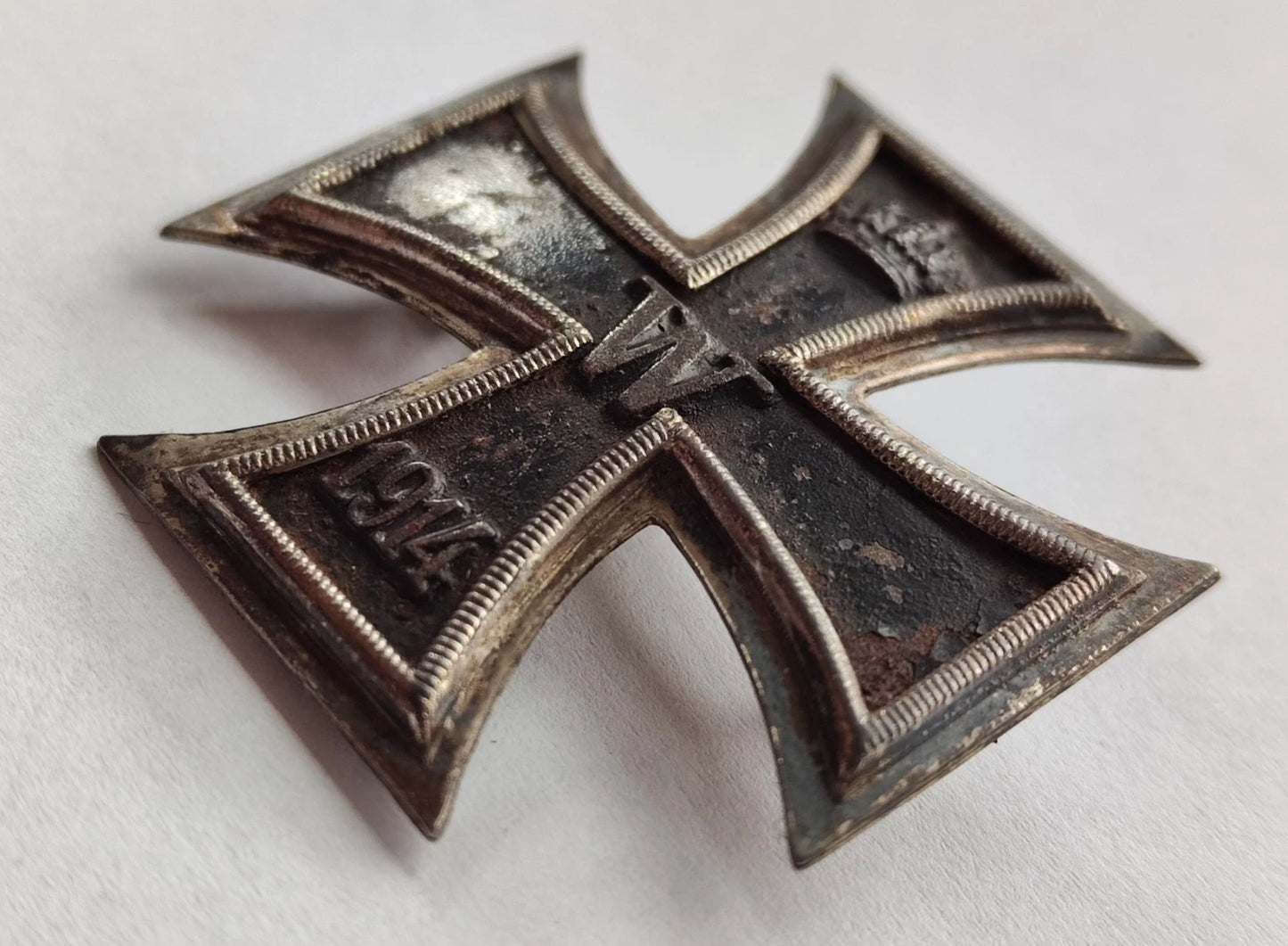 EISERNES KREUZ - 1. KLASSE 1914 - 800 SILBER - GEWÖLBT - ORDEN