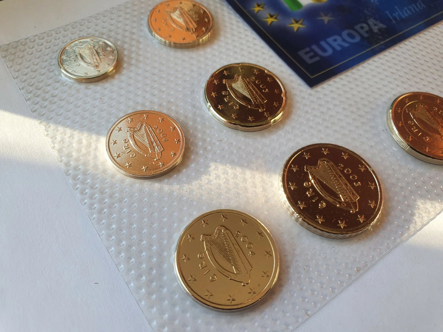 17 KMS / EURO MÜNZEN - EUROPA - 24 KARAT VERGOLDET