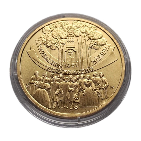 10 Euro Münze - Slowakei - Memorandum der slowakischen Nation 2011 - 24 Karat vergoldet