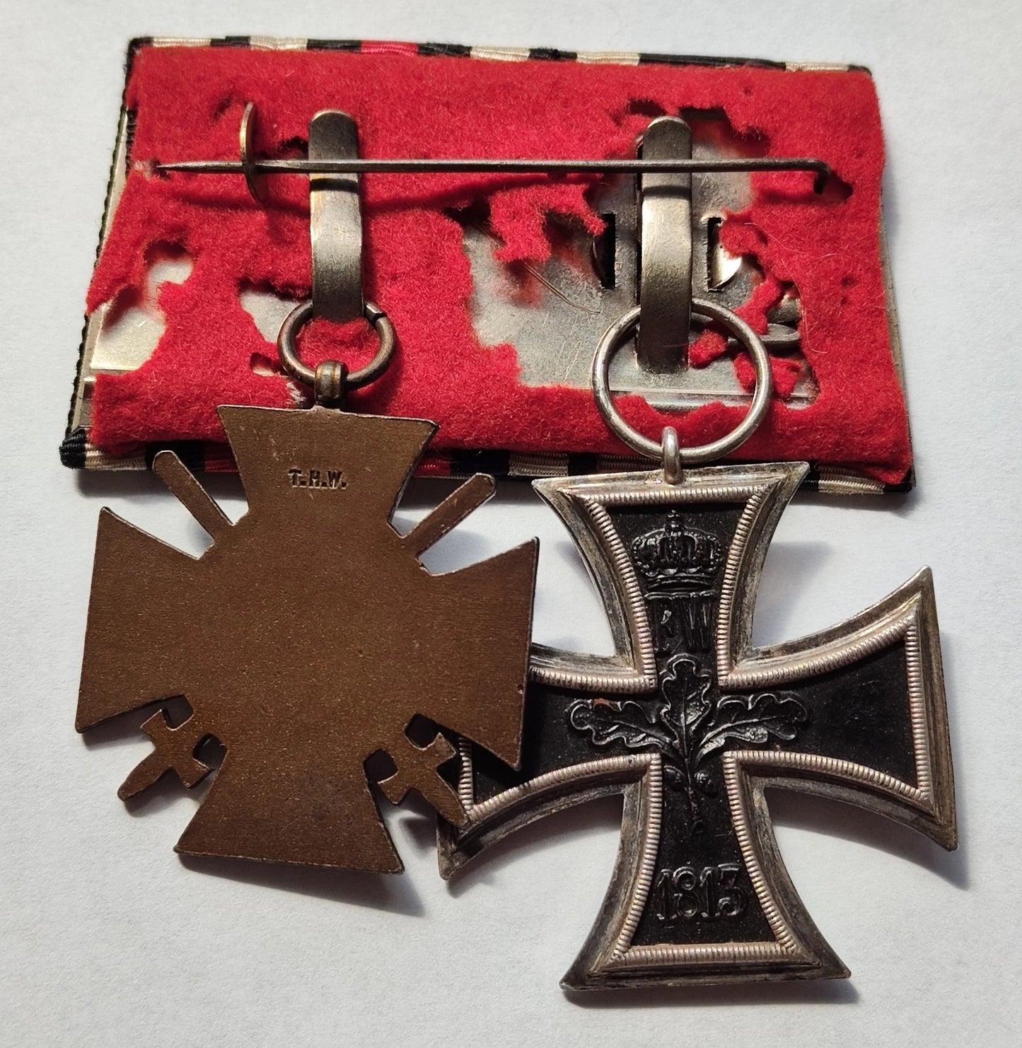 2 ORDEN - EISERNES & FRONTKÄMPFER KREUZ - SPANGE