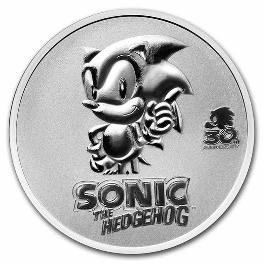 1 UNZE SILBER -30 JAHRE SPIEL SONIC / KLASSIKER / SEGA - SILBERMÜNZE