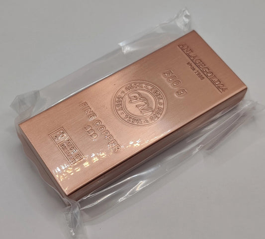 500 GRAMM KUPFER - HEIMERLE + MEULE - KUPFERBARREN