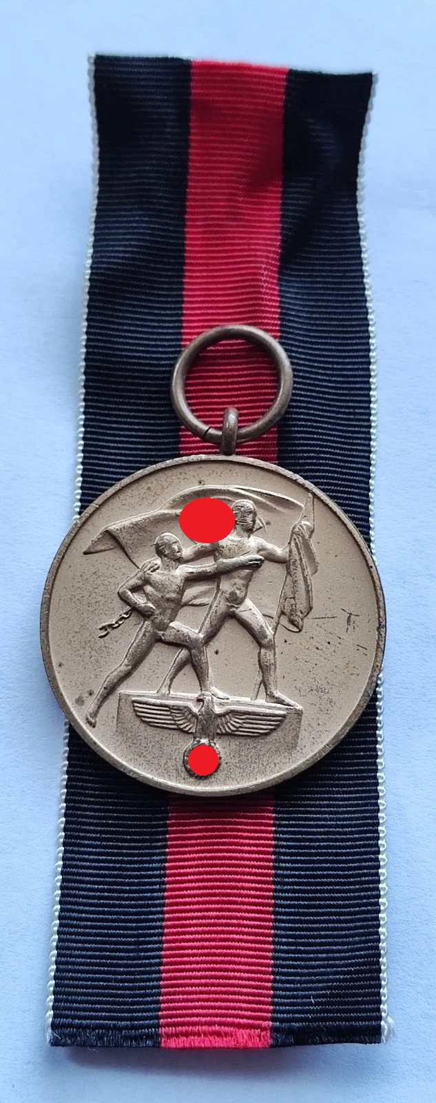 MEDAILLE - ERINNERUNG AN DEN STUDETENLAND-ANSCHLUSS - 1. OKTOBER 1938 - MITBANDABSCHNITT - ORDEN