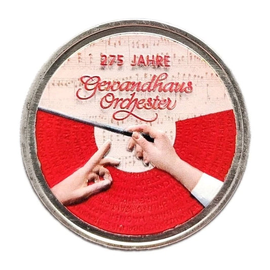 20 Euro Silbermünze - BRD - 275 Jahre Gewandhausorchester Leipzig 2018 - koloriert