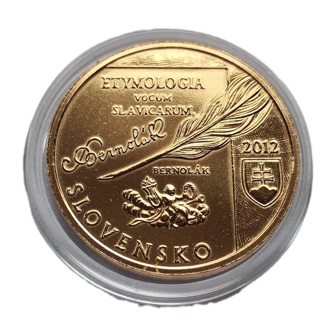 10 Euro Münze - Slowakei - 250. Geburtstag von Anton Bernolák 2012 - 24 Karat vergoldet