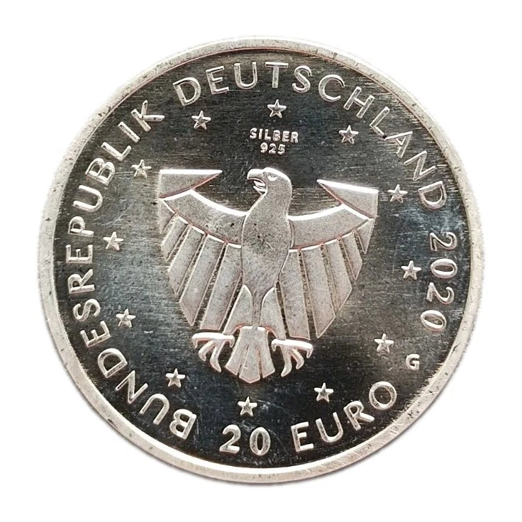 20 Euro Silbermünze - BRD - 900 Jahre Freiburg 2020 - koloriert
