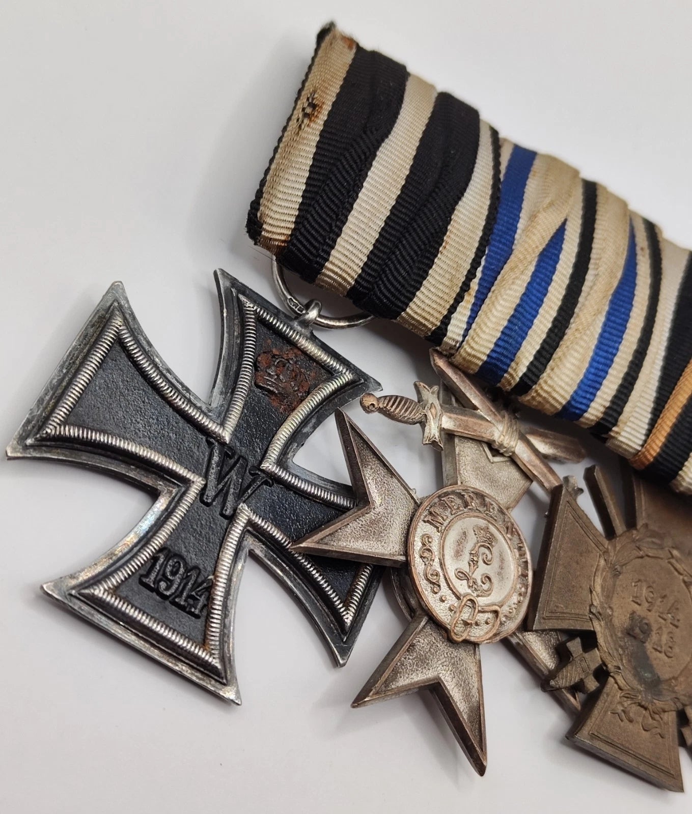 3 ORDEN SPANGE - EISERNES & FRONTKÄMPFER KREUZ & BAYERISCHES VERDIENSTKREUZ 3. KLASSE 1866