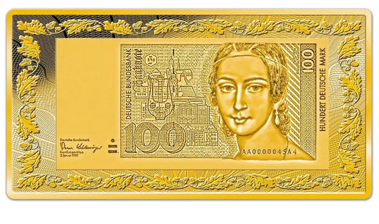 1/200 UNZE GOLD - 100 DM / MARK BANKNOTE