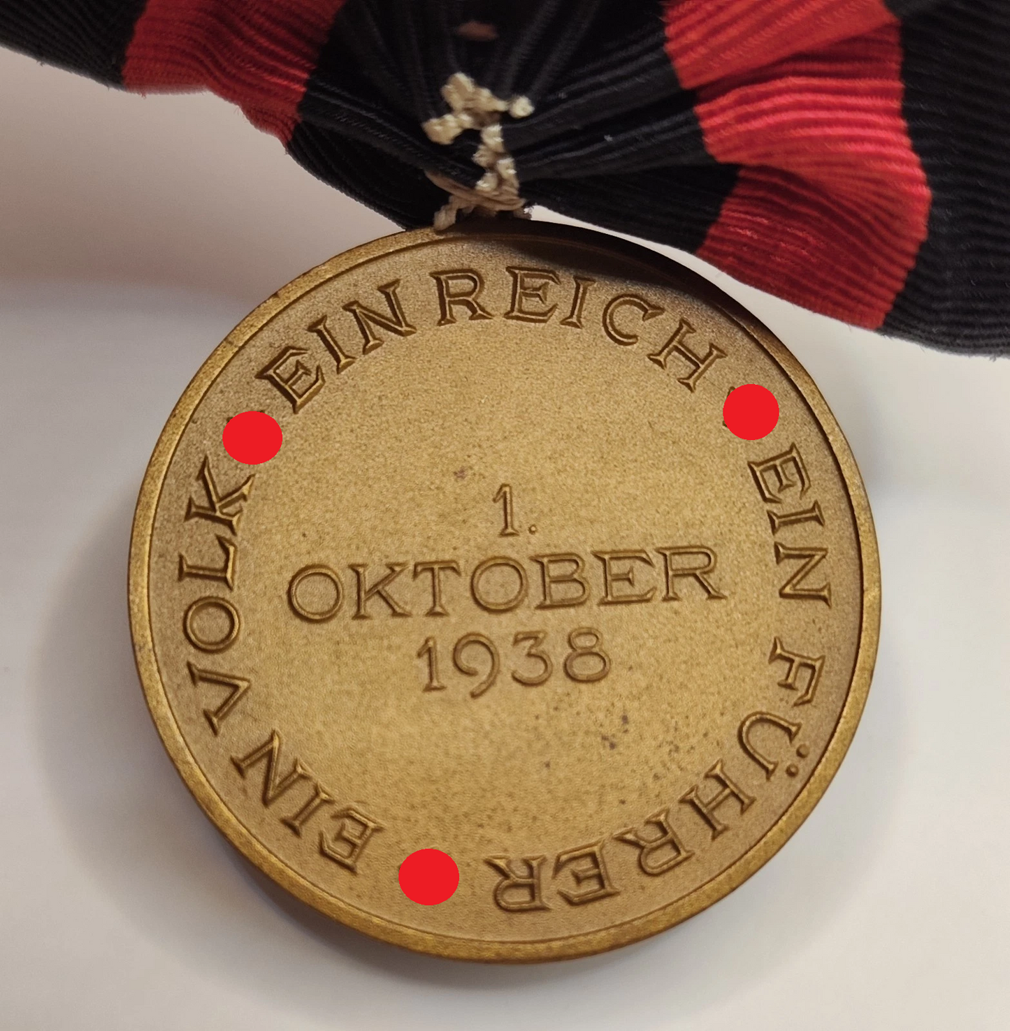 MEDAILLE - ERINNERUNG AN DEN STUDETENLAND-ANSCHLUSS - 1. OKTOBER 1938 - EINZELSPANGE - ORDEN