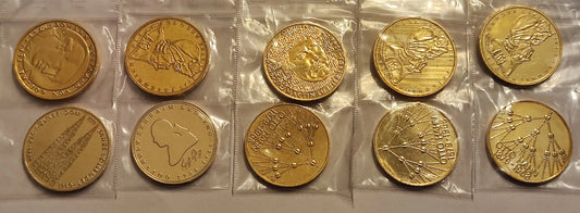 10 X 5 DM MÜNZE - 24 KARAT VERGOLDET