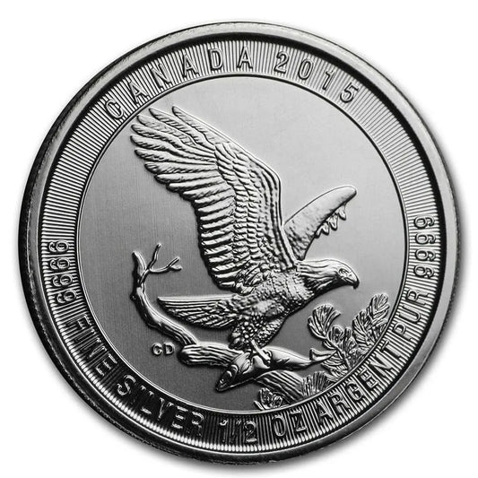 1/2 UNZE SILBER - KANADA 2015 - ADLER - SILBERMÜNZE
