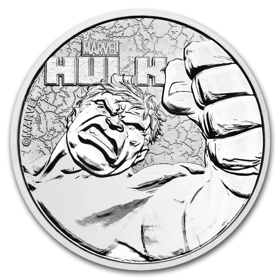 1 UNZE 999 SILBER - HULK / MARVEL - SILBERMÜNZE