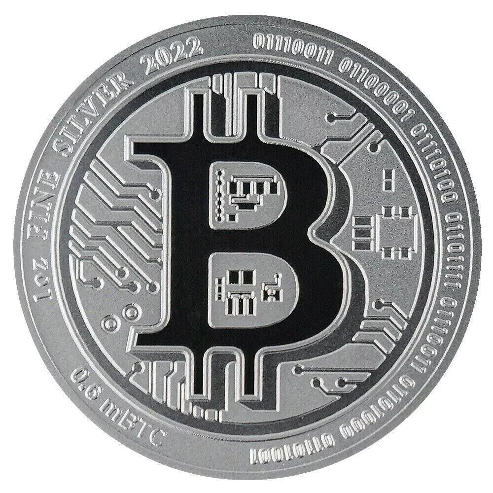 1 UNZE 999 SILBER - BITCOIN 2022 - SILBERMÜNZE