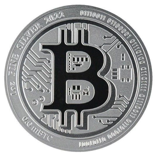 1 UNZE 999 SILBER - BITCOIN 2022 - SILBERMÜNZE