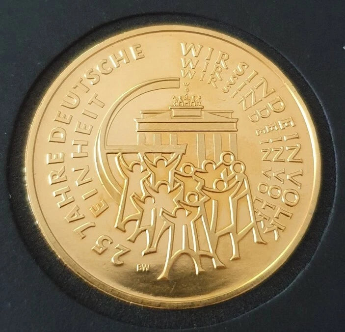 25 Euro Silbermünze - BRD - 25 Jahre Deutsche Einheit 2015 - vergoldet