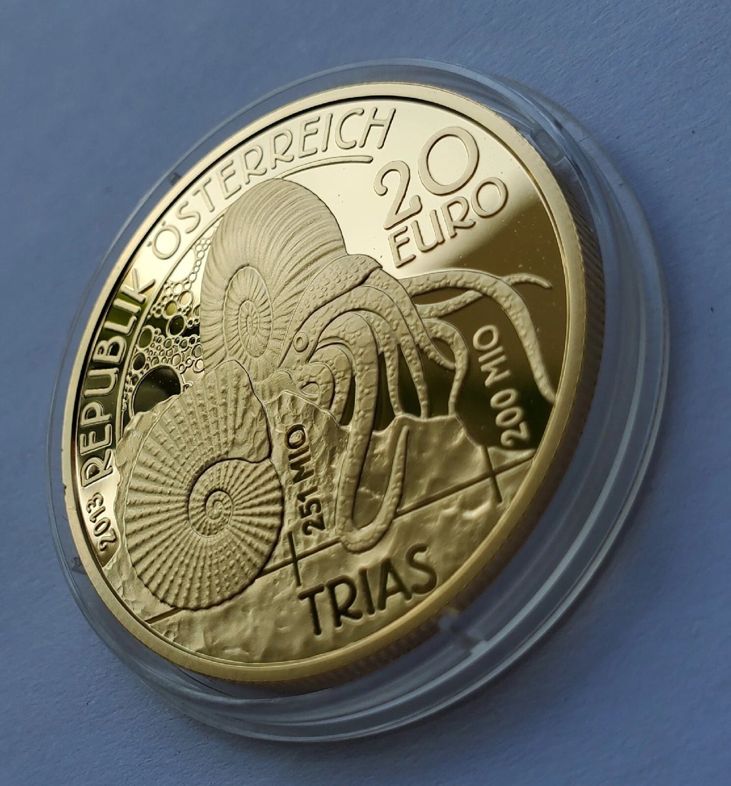 20 Euro Münze - Österreich - Leben im Wasser 2013 - Proof - 24 Karat vergoldet