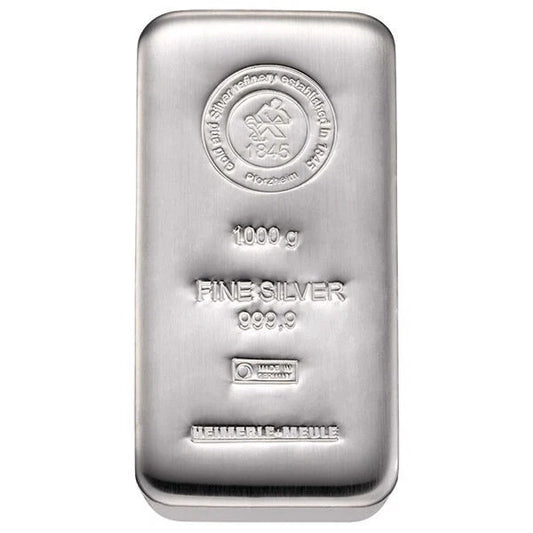 1 KILO SILBER - HEIMERL UND MEULE - SILBERBARREN