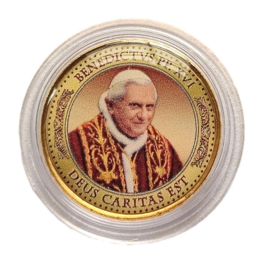 50 Euro Cent Münze - Vatikan - Papst Benedikt XVI. 2011 - koloriert