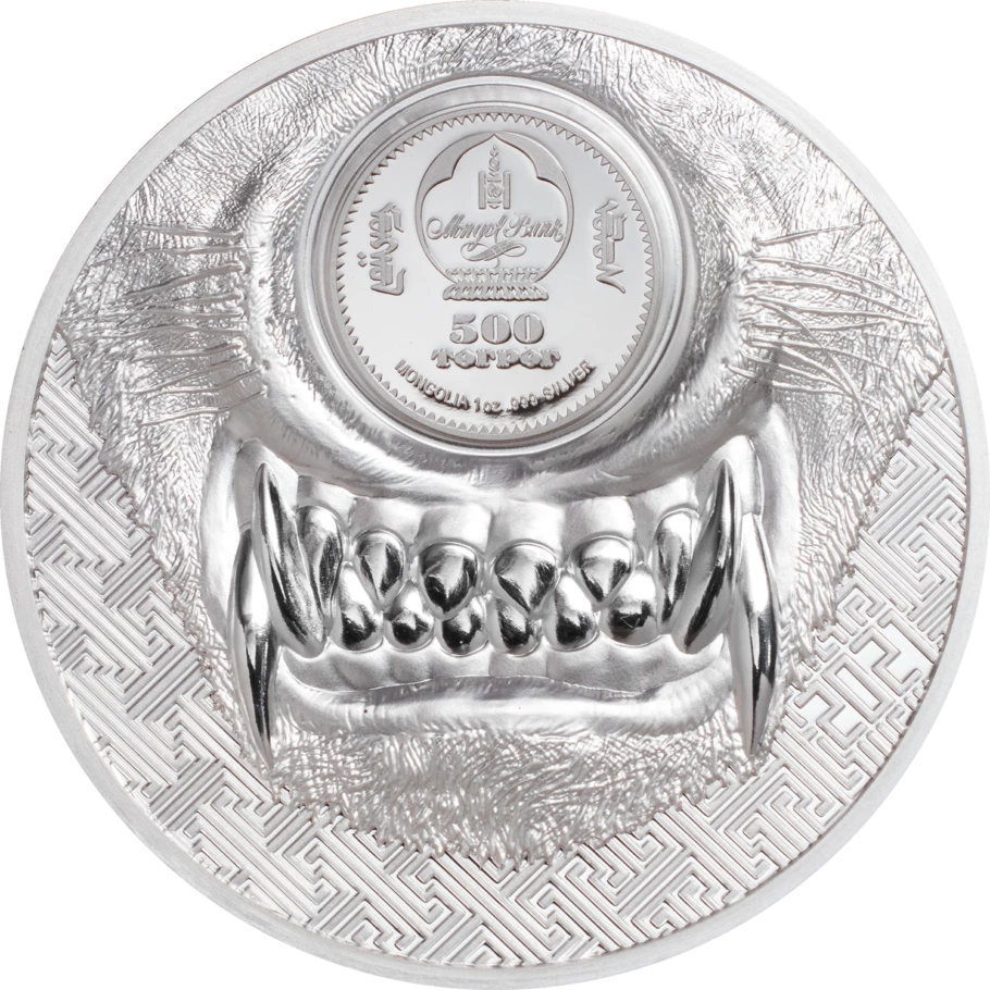 1 UNZE 999 SILBER - WOLF - HIGH RELIEF - SLAB PF70 - SILBERMÜNZE