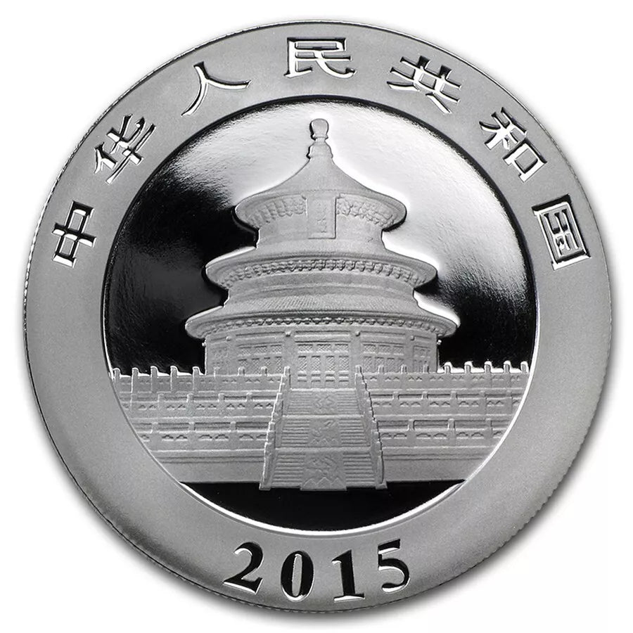 1 UNZE 999 SILBER - CHINA PANDA 2015 - SILBERMÜNZE