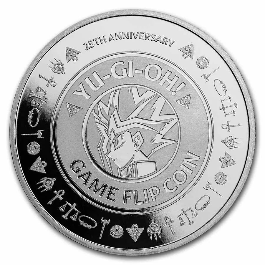 1 UNZE SILBER - YU GI OH / DUEL MONSTERS - SILBERMÜNZE