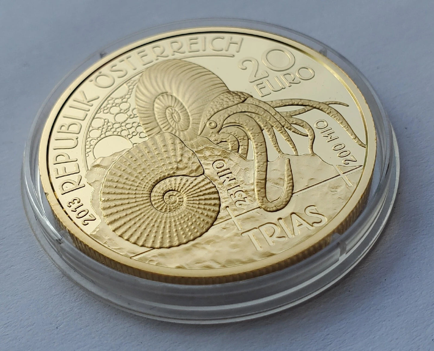 20 Euro Münze - Österreich - Leben im Wasser 2013 - Proof - 24 Karat vergoldet
