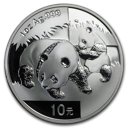 1 UNZE 999 SILBER - CHINA PANDA 2008 - SILBERMÜNZE