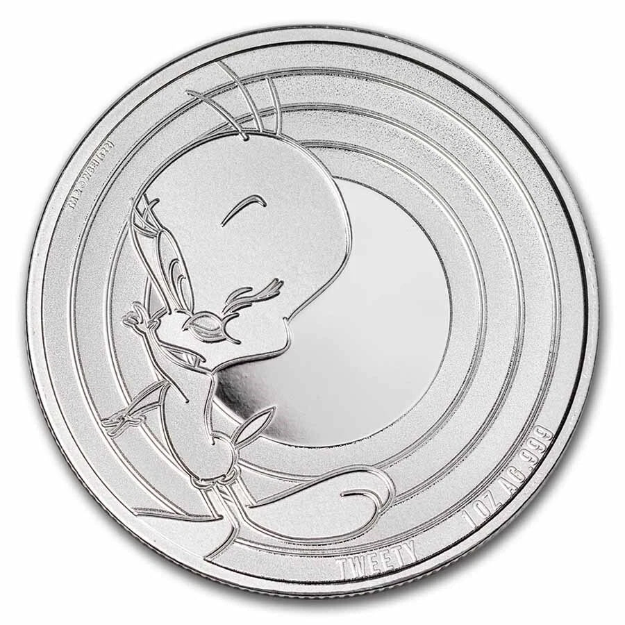 1 UNZE SILBER - LOONEY TUNES / TWEETY - SILBERMÜNZE