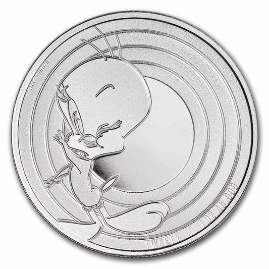 1 UNZE SILBER - LOONEY TUNES / TWEETY - SILBERMÜNZE