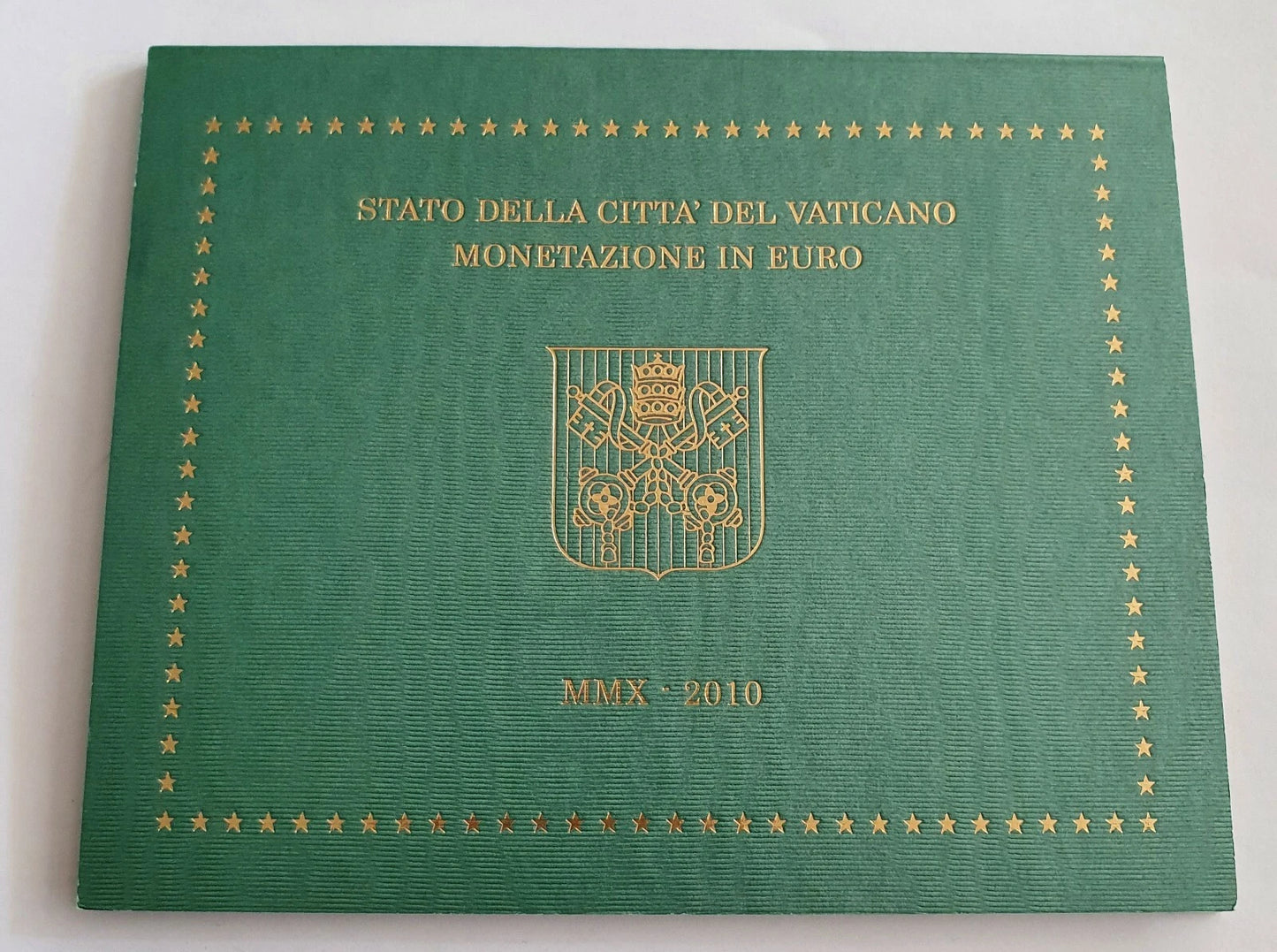 ORIGINAL EURO KMS MÜNZEN - VATIKAN / PAPST FRANZISKUS 2010 - 24 KARAT VERGOLDET
