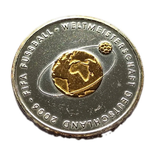 10 Euro Silbermünze - BRD - FIFA Fußball-WM 2004 - teilvergoldet