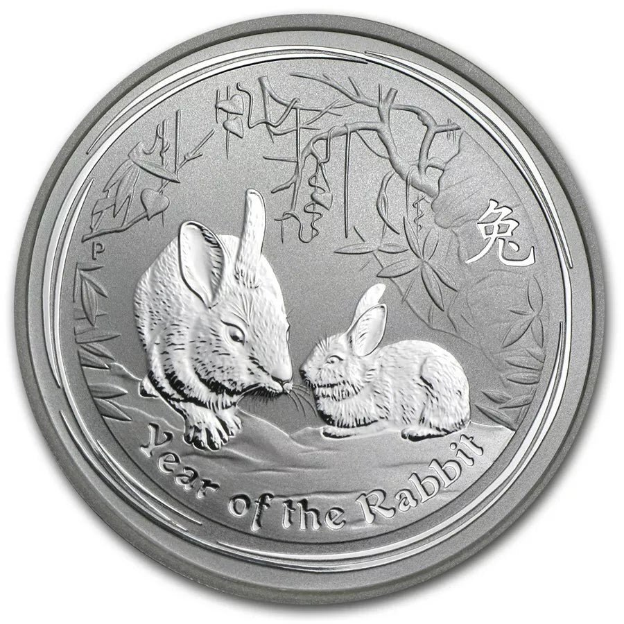 1/2 UNZE SILBER - LUNAR HASE 2011 - SILBERMÜNZE