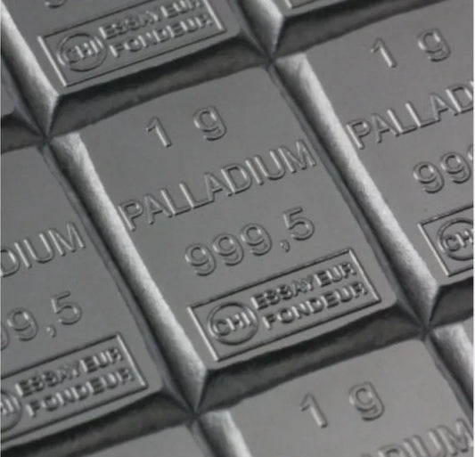 1 GRAMM PALLADIUM BARREN - VALCAMBI SCHWEIZ