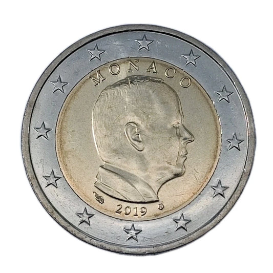 2 EURO MÜNZE - MONACO 2019 - FÜRST / PRINZ ALBERT II. - BANKFRISCH