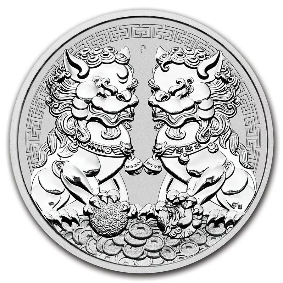 1 UNZE 999 SILBER - CHINA FOO DOG - SILBERMÜNZE