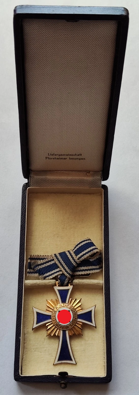 MUTTERKREUZ - 1. STUFE GOLD - ORIGINAL ETUI - AN DAMENSCHLEIFE - ORDEN