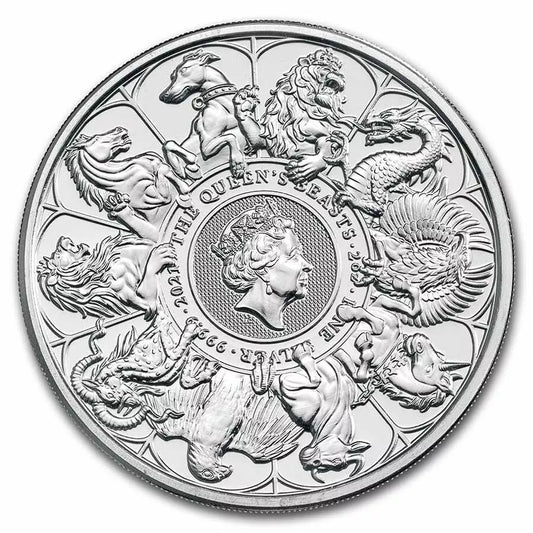 2 UNZEN SILBER - ENGLAND / WAPPEN TIERE / BEASTS 2021 - SILBERMÜNZE