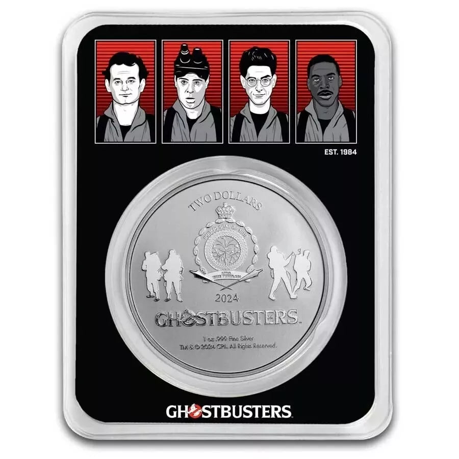 1 UNZE SILBER - GHOSTBUSTERS - KOLORIERT - SILBERMÜNZE