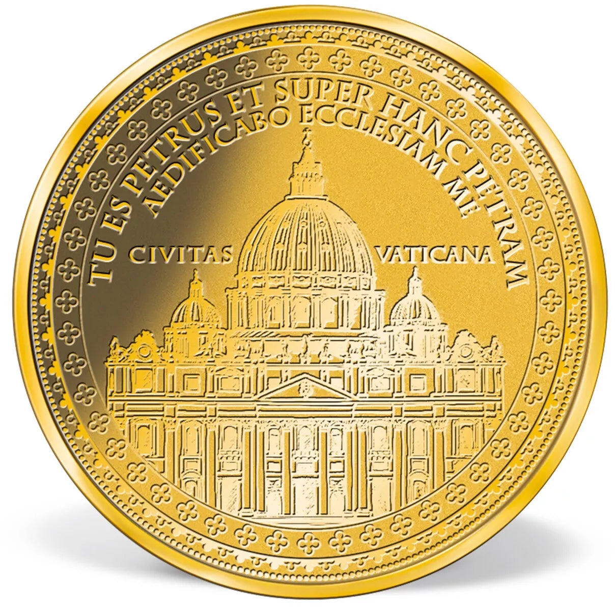 1/200 UNZE GOLD - PAPST BENEDIKT XVI. / PETERSDOM / VATIKAN