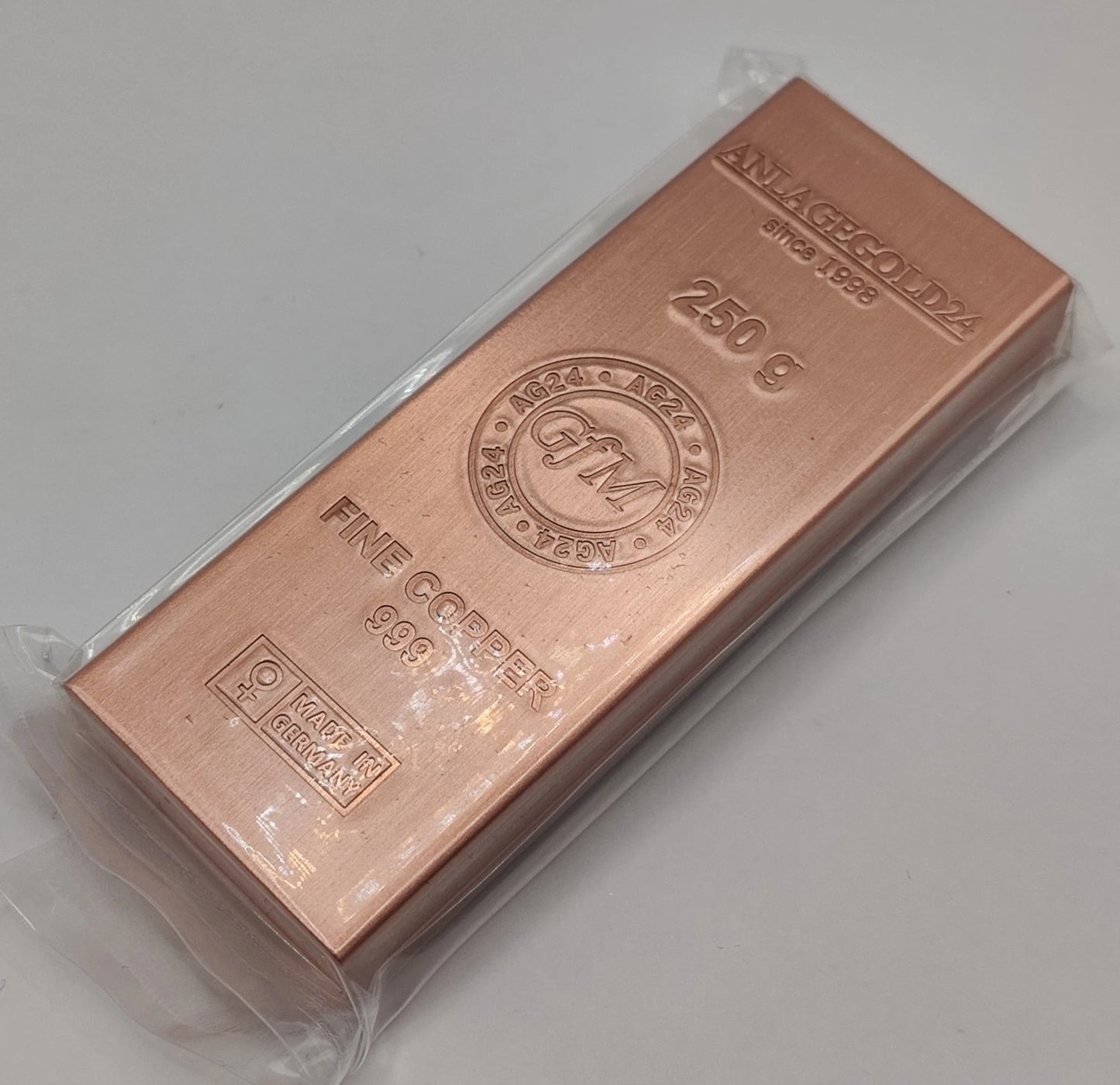 250 GRAMM KUPFER - HEIMERLE + MEULE - KUPFERBARREN