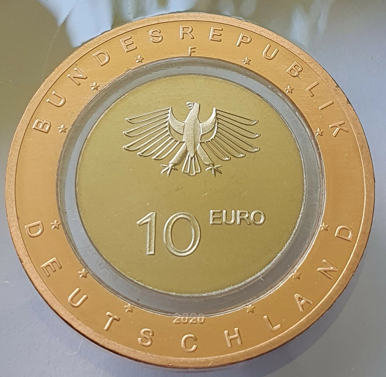 10 EURO MÜNZE - AN LAND 2020 - POLYMERRING - KOLORIERT