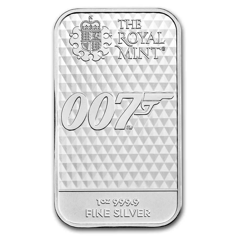1 UNZE 999 SILBER - JAMES BOND 007 / DIAMANTEN - SILBERBARREN