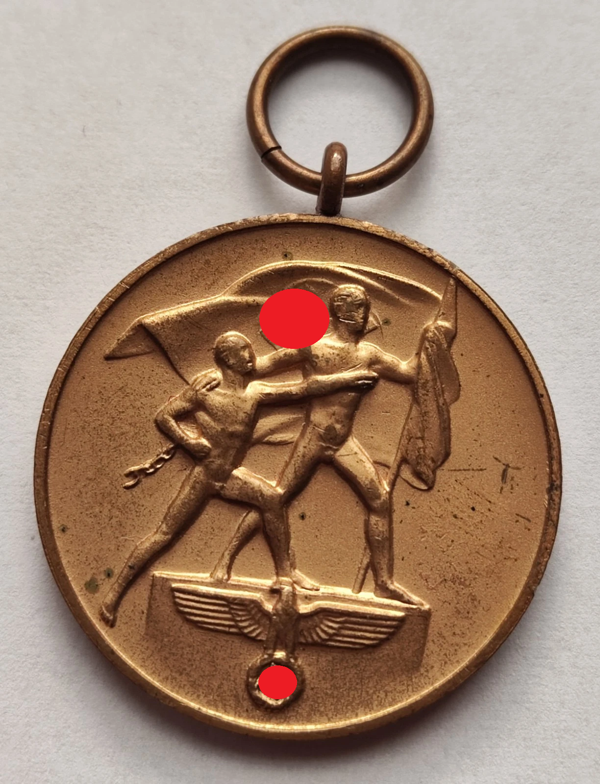 MEDAILLE - ERINNERUNG AN DEN STUDETENLAND-ANSCHLUSS - 1. OKTOBER 1938 - MITBANDABSCHNITT - ORDEN
