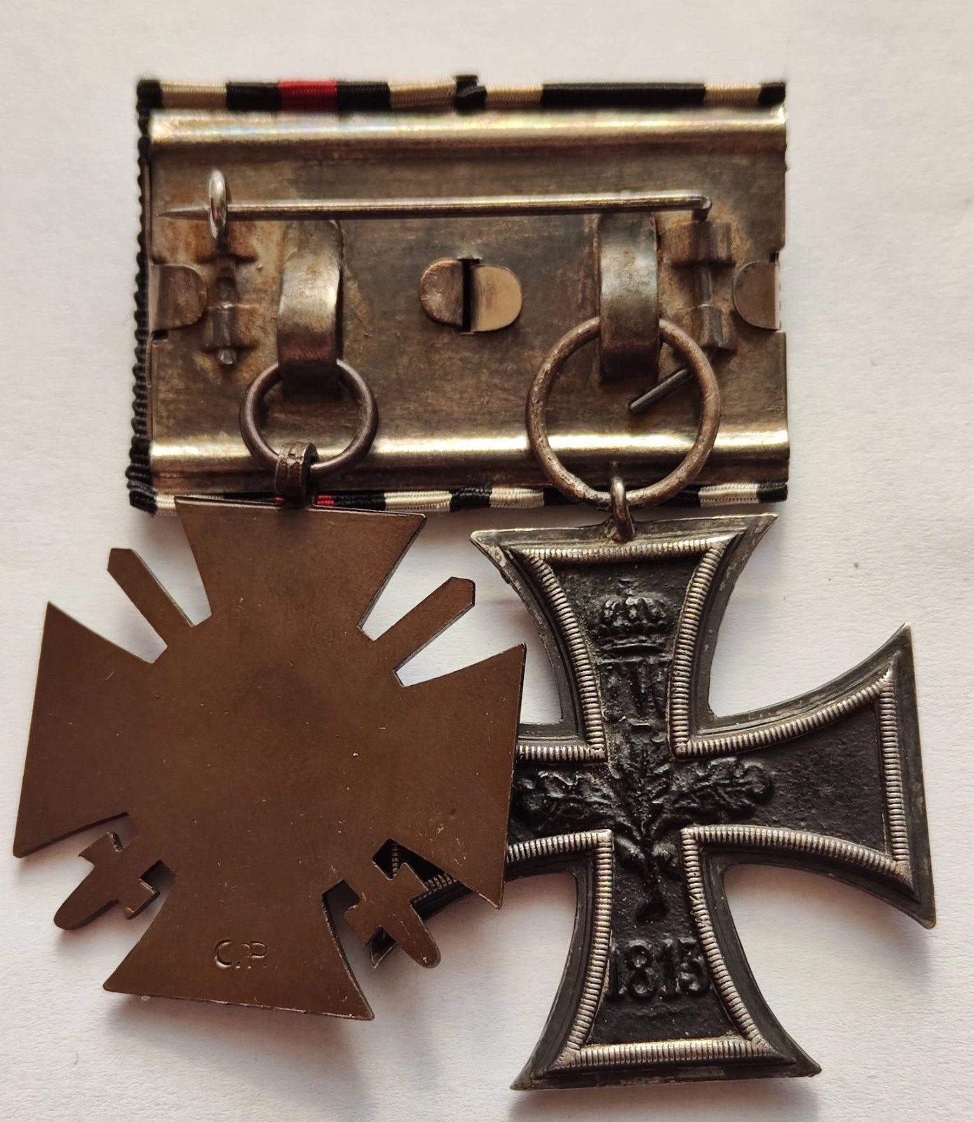 2 ORDEN - EISERNES & FRONTKÄMPFER KREUZ - ORDENSSPANGE & FELDSPANGE