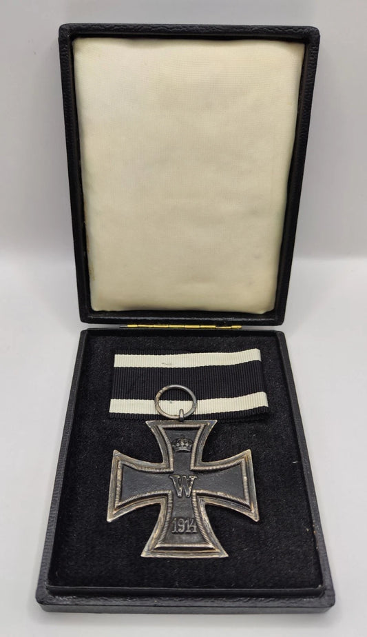 EISERNES KREUZ - 2. KLASSE 1914 - HERSTELLER FR - MIT ETUI & BAND